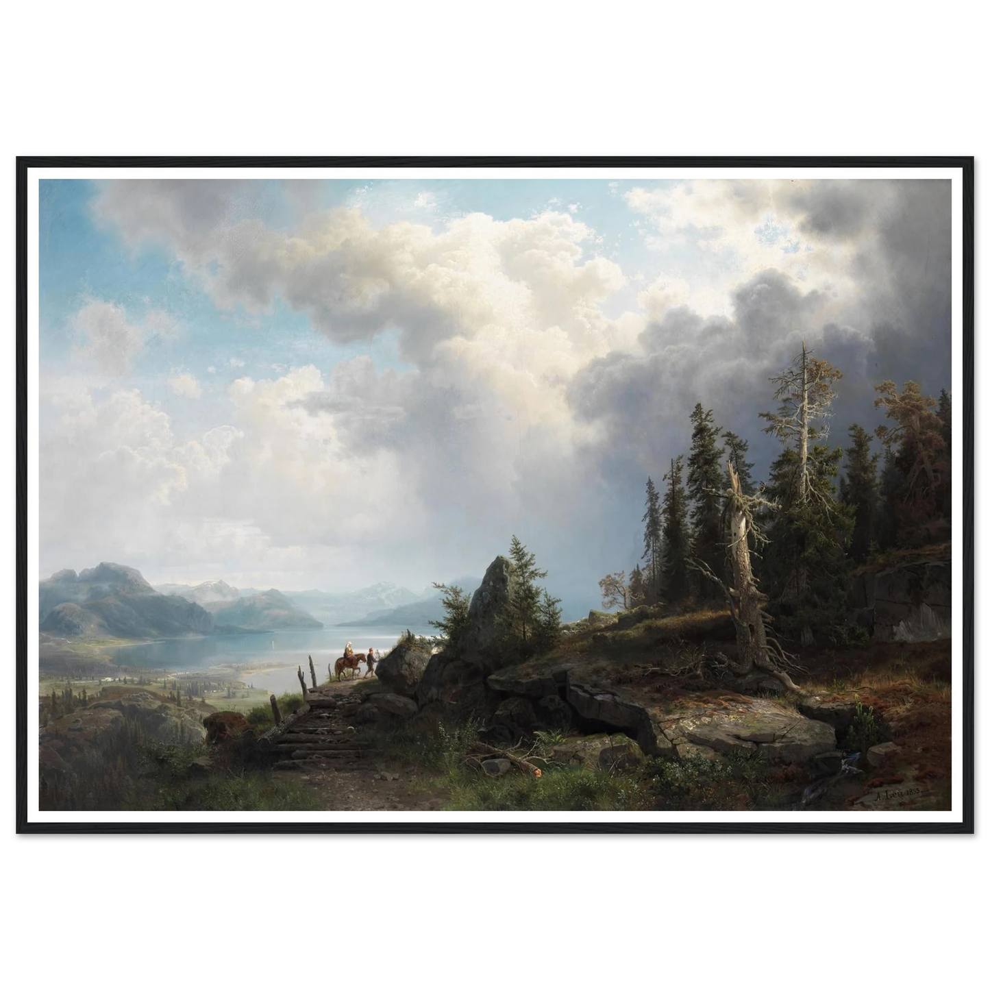 Gebirgslandschaft (1853) Art Print | August Wilhelm Leu-Quipham Collections