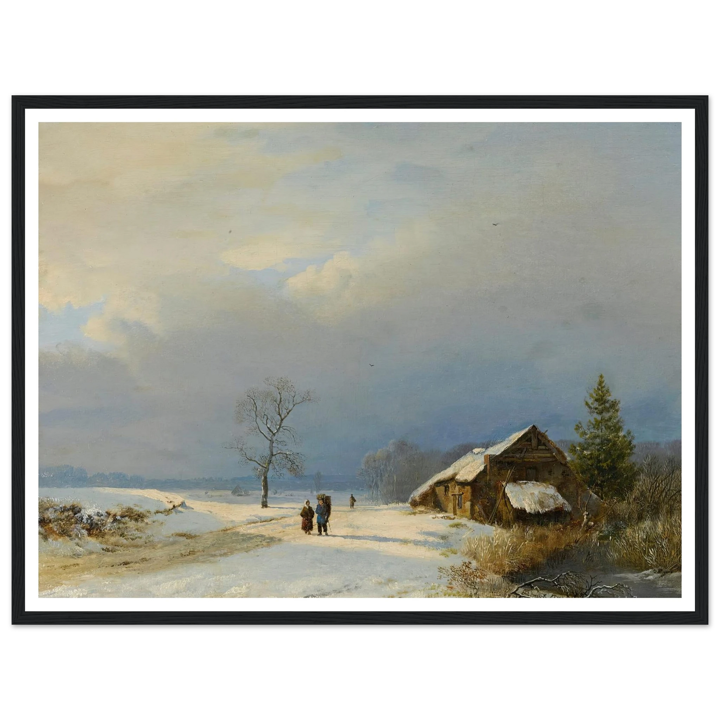 Dutch winter in the Gooi (1828) Art Print | Barend Cornelis Koekkoek-Quipham Collections