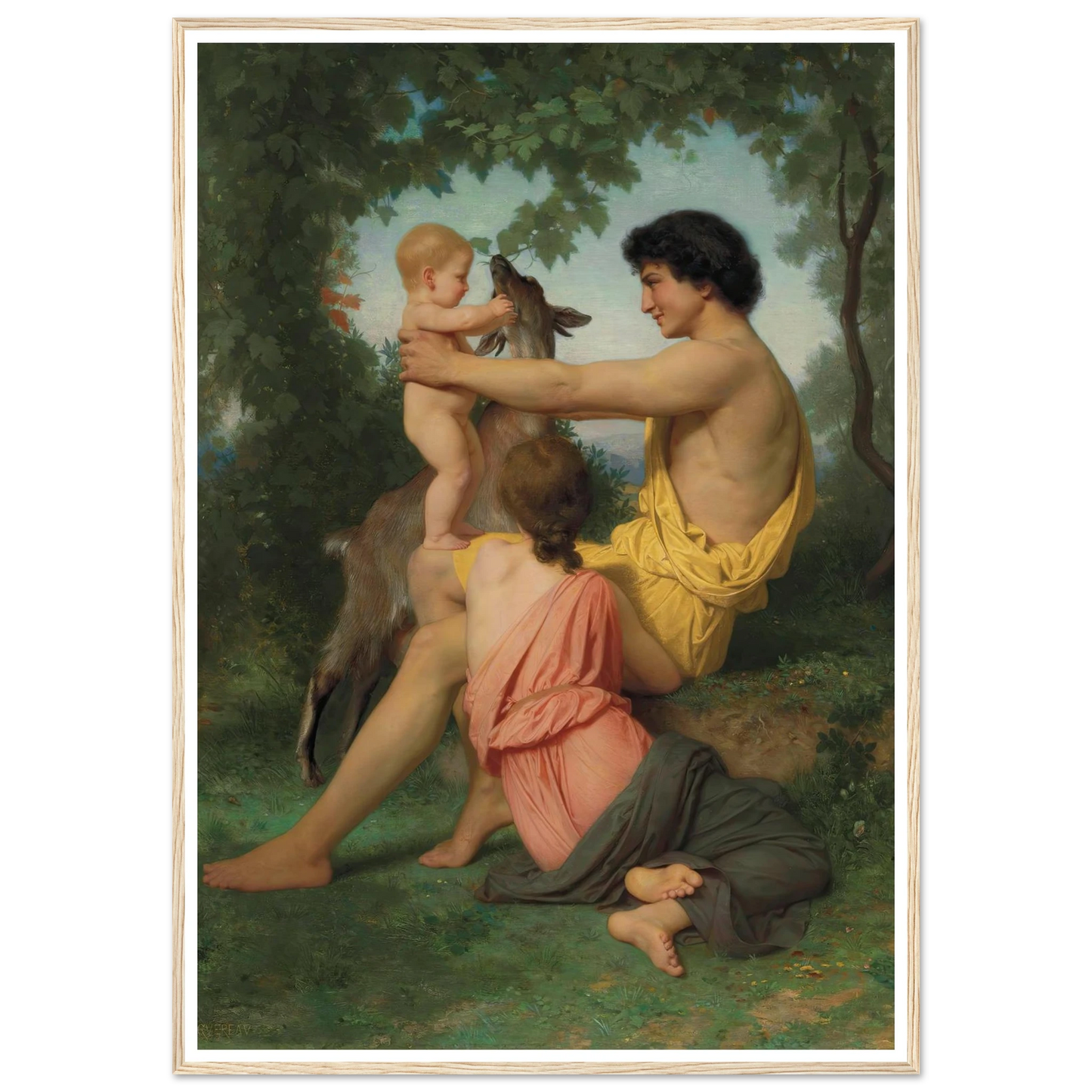 Idylle; famille antique Art Print | William Bouguereau-Quipham Collections