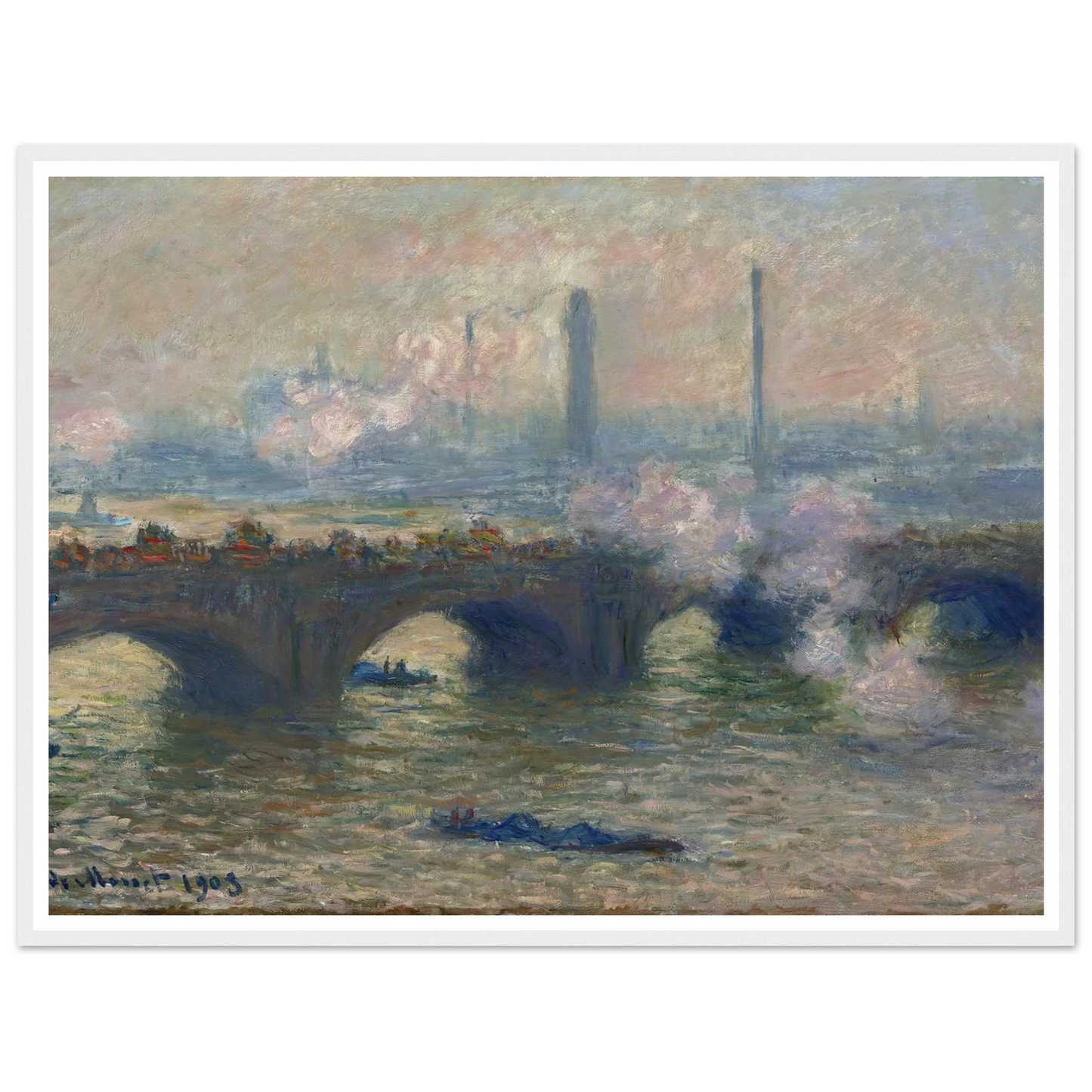 Waterloo Bridge,Gray Day (1903) Art Print | Claude Monet-Quipham Collections