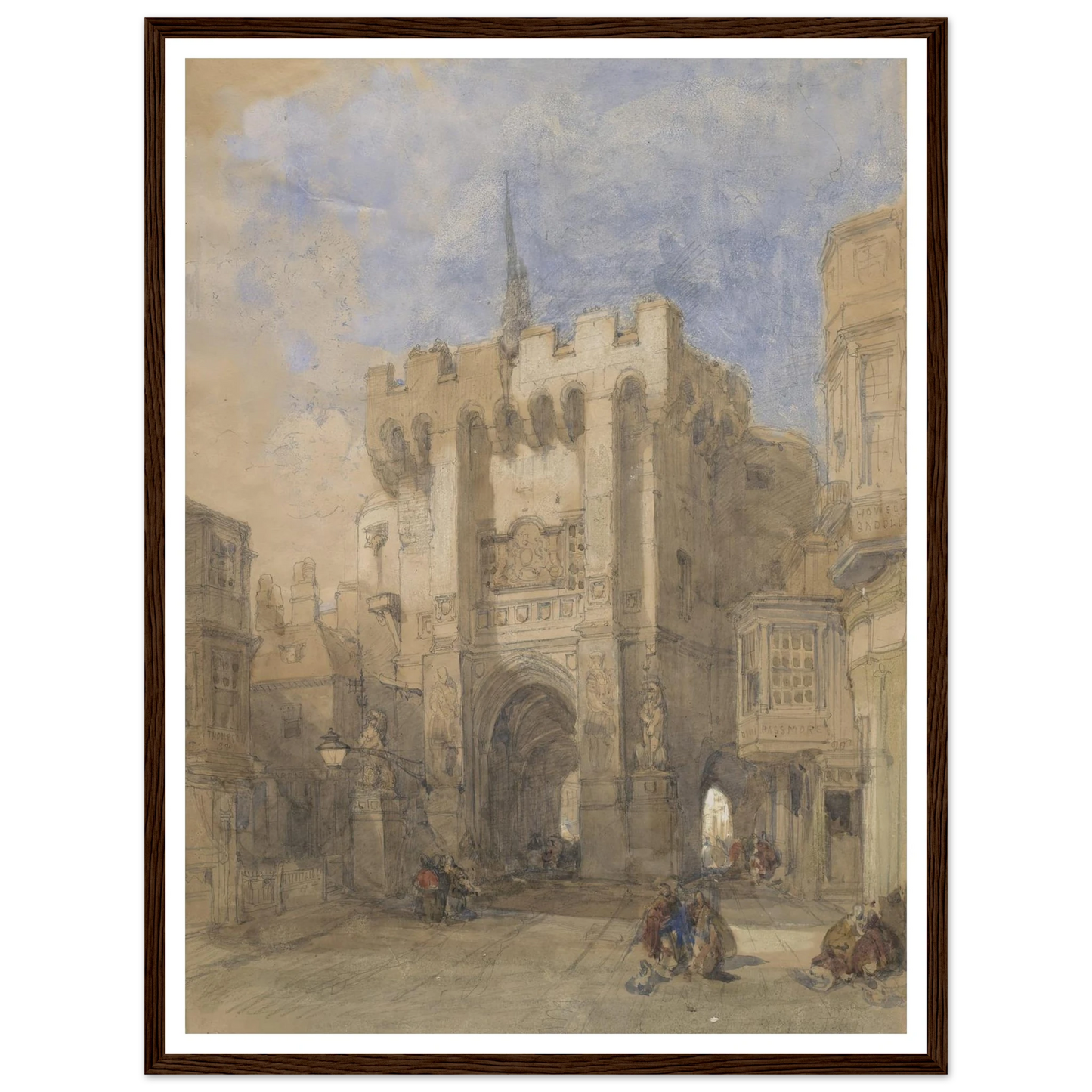 Bargate, Southampton (1828) Art Print | David Roberts-Quipham Collections