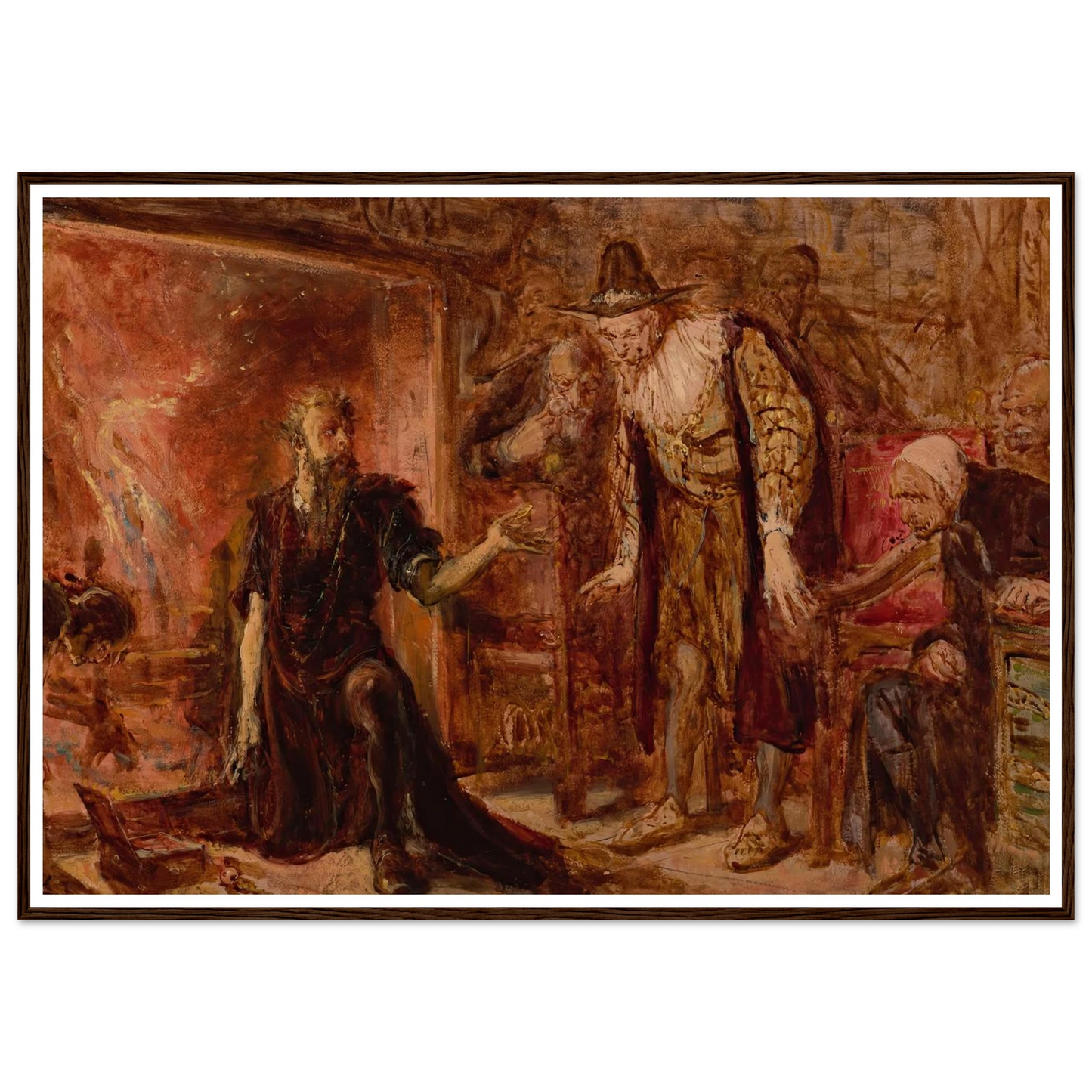 Alchemist Sendivogius and Sigismund III, sketch (1867) Art Print | Jan Matejko-Quipham Collections