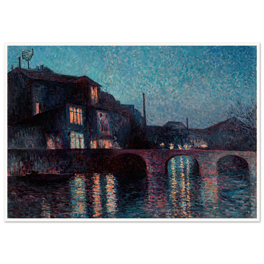The River Sambre in Charleroi (1896) Art Print | Maximilien Luce-Quipham Collections