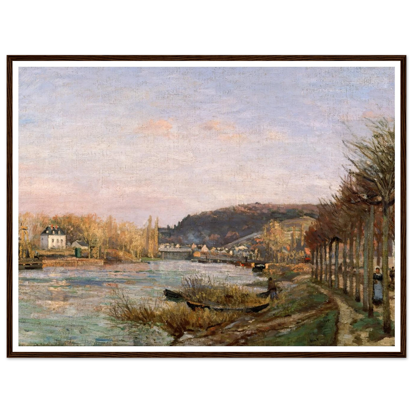 The Seine at Bougival (1870) Art Print | Camille Pissarro-Quipham Collections