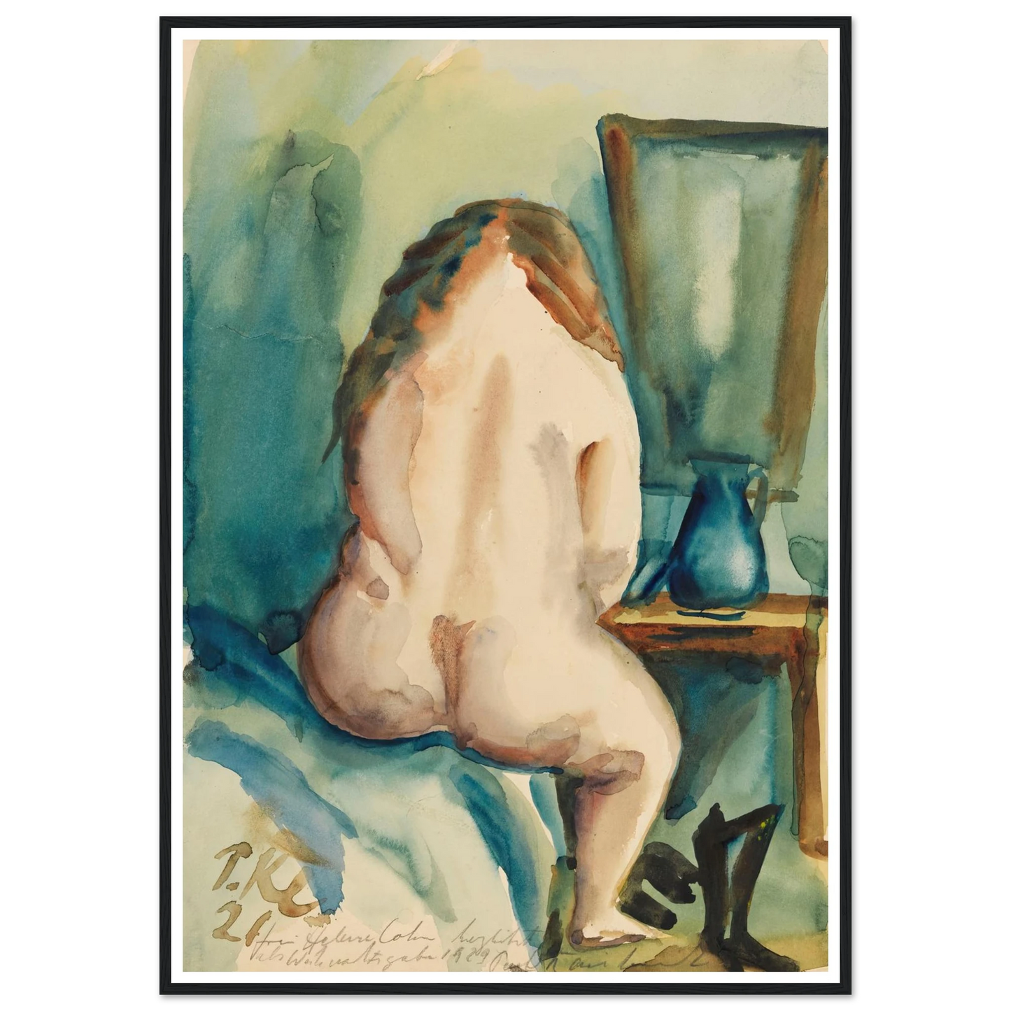 Interieur mit weiblichem Rückenakt (1921) Art Print | Paul Kleinschmidt-Quipham Collections