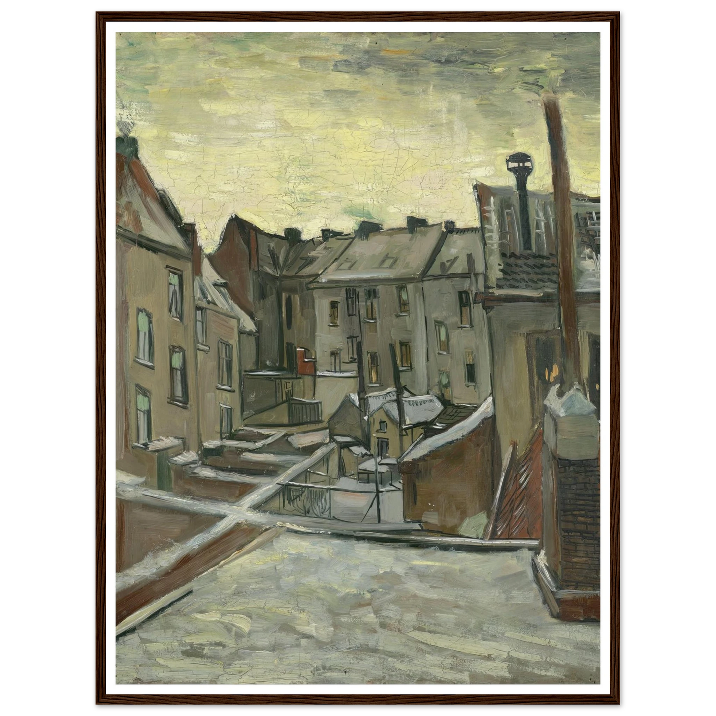 Houses seen from the back (1885 - 1886) Art Print | Vincent van Gogh-Quipham Collections