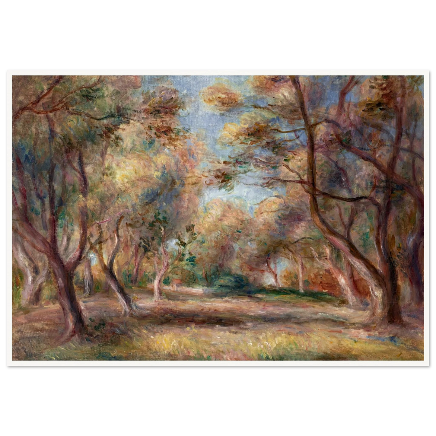 Les oliviers à Cagnes Art Print | Pierre Auguste Renoir-Quipham Collections
