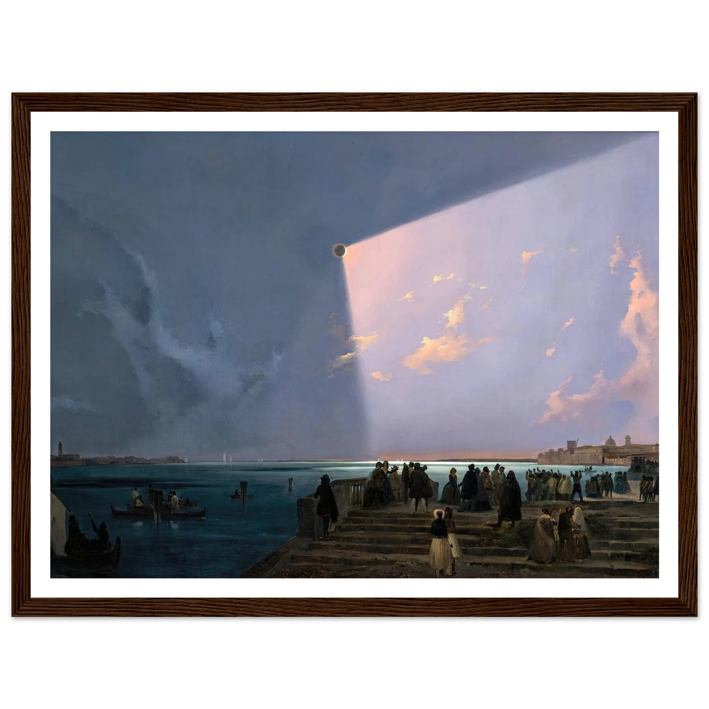 The Eclipse of the Sun in Venice, July 6, 1842 (1800s) Art Print | Ippolito Caffi-Quipham Collections