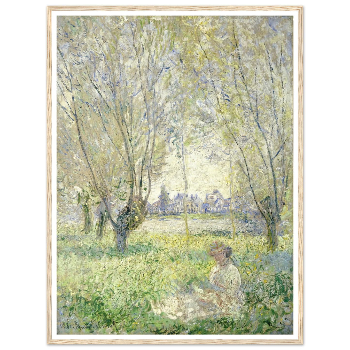 Woman Seated under the Willows (1880) Art Print | Claude Monet-Quipham Collections