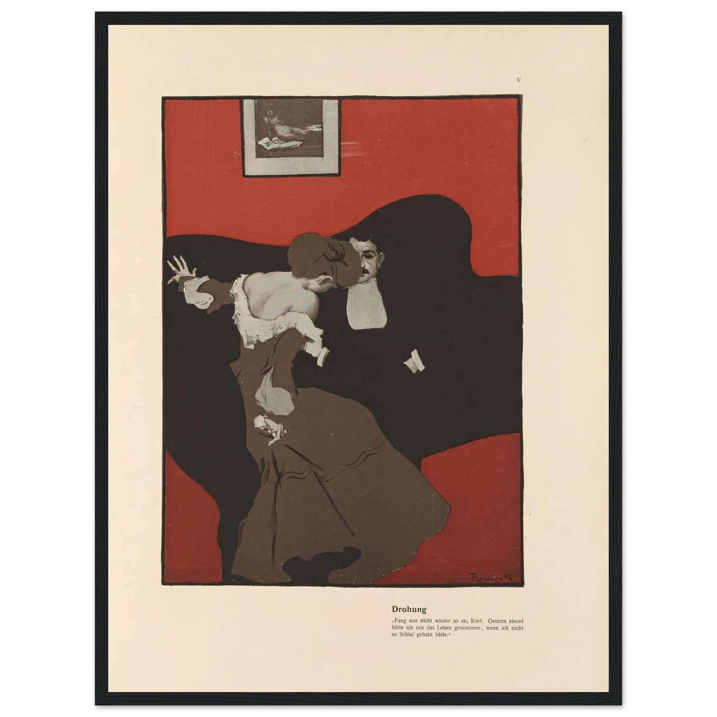 Drohung (1908) Art Print | Ferdinand Freiherr von Reznicek-Quipham Collections