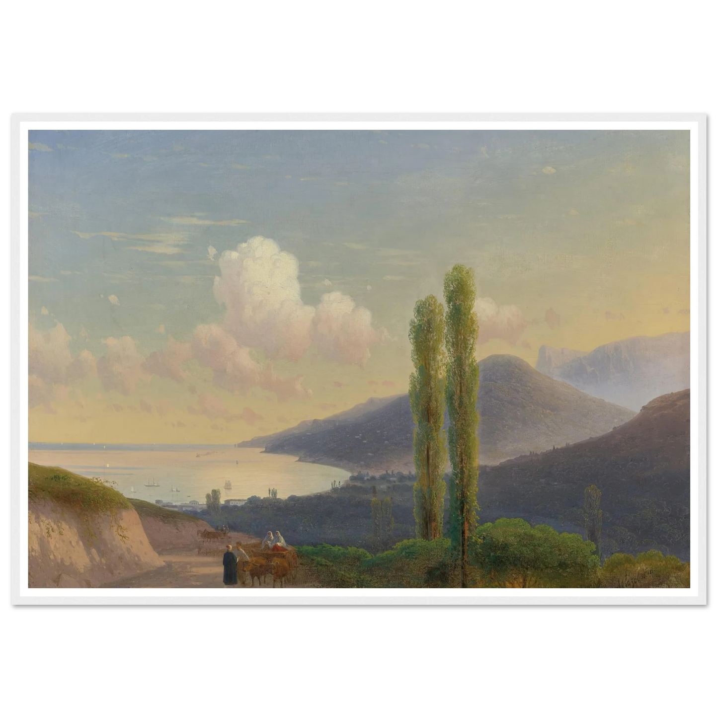 The Road To Gurzuf, Crimea (CIRCA 1878) Art Print | Ivan Konstantinovich Aivazovsky-Quipham Collections