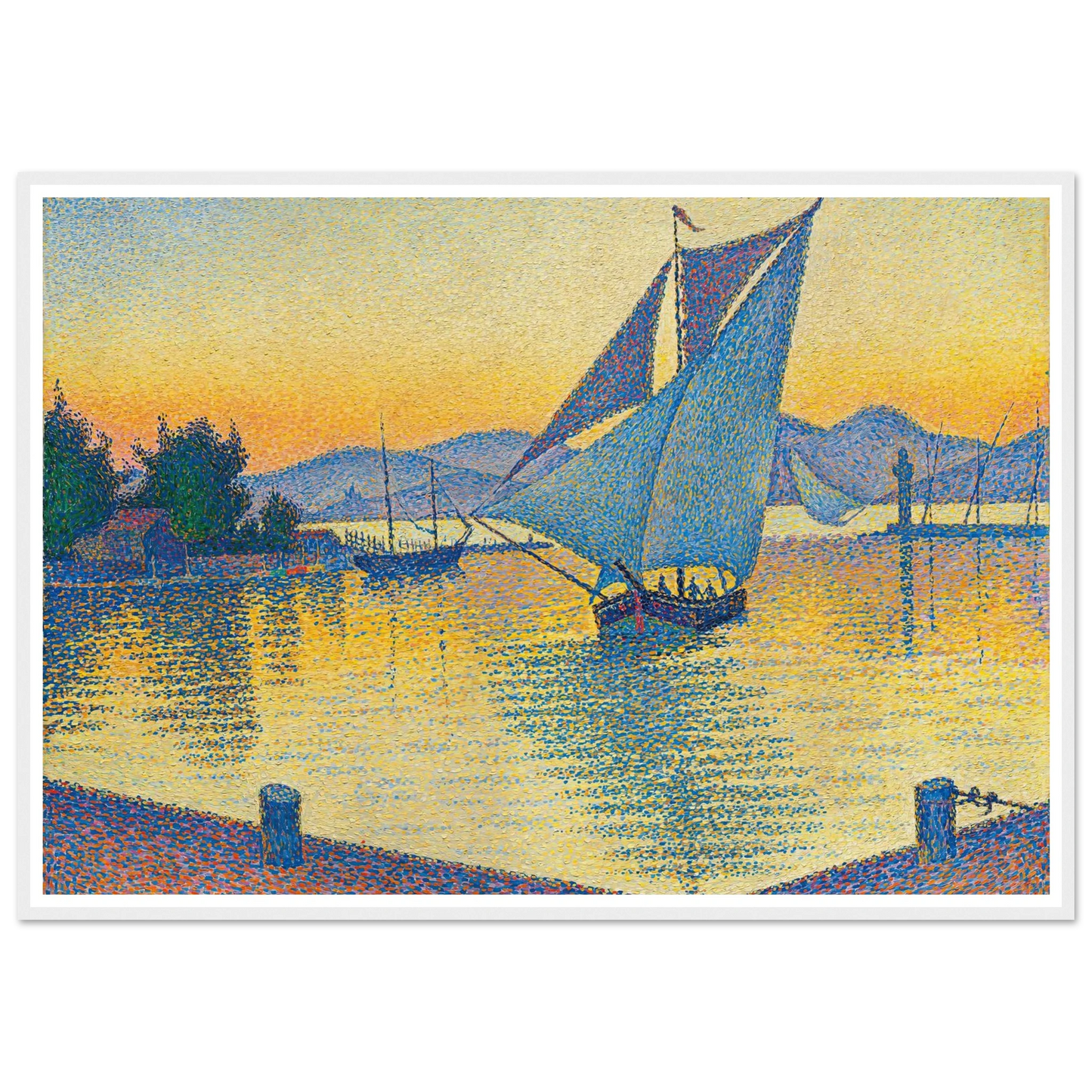 Le Port Au Soleil Couchant, Opus 236 (Saint-Tropez) (1892) Art Print | Paul Signac-Quipham Collections