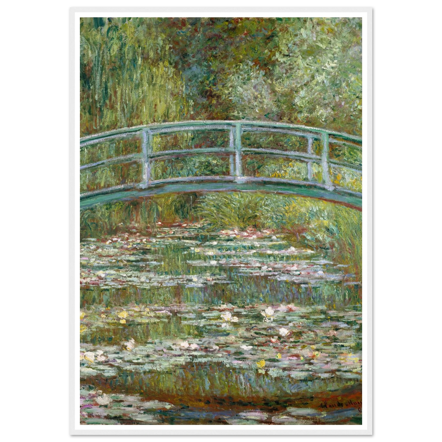 Bridge over a Pond of Water Lilies (1899) Art Print | Claude Monet-Quipham Collections