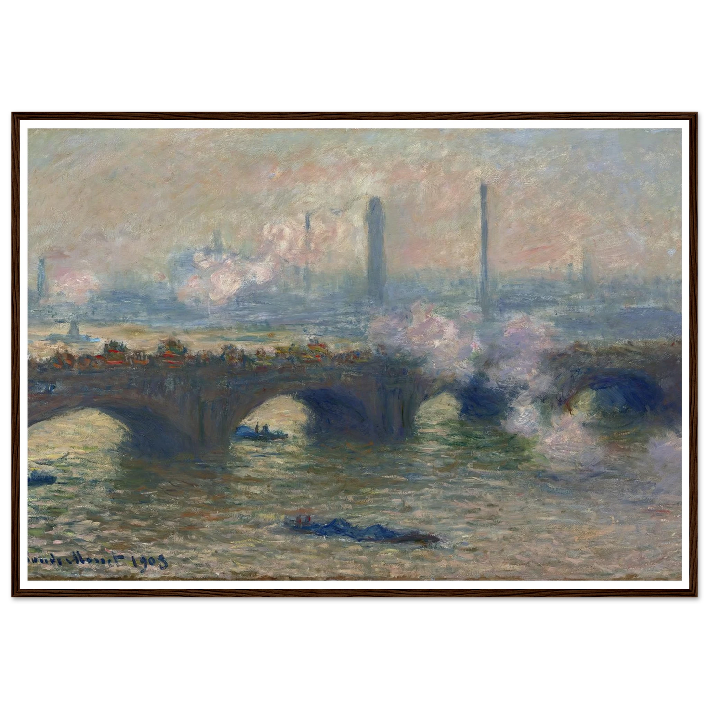 Waterloo Bridge,Gray Day (1903) Art Print | Claude Monet-Quipham Collections