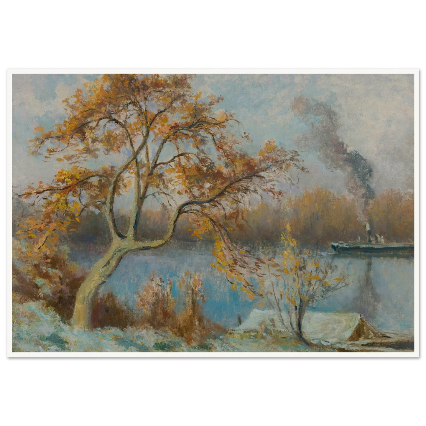 Les Bords De Seine Au Printemps (circa 1920) Art Print | Maximilien Luce-Quipham Collections