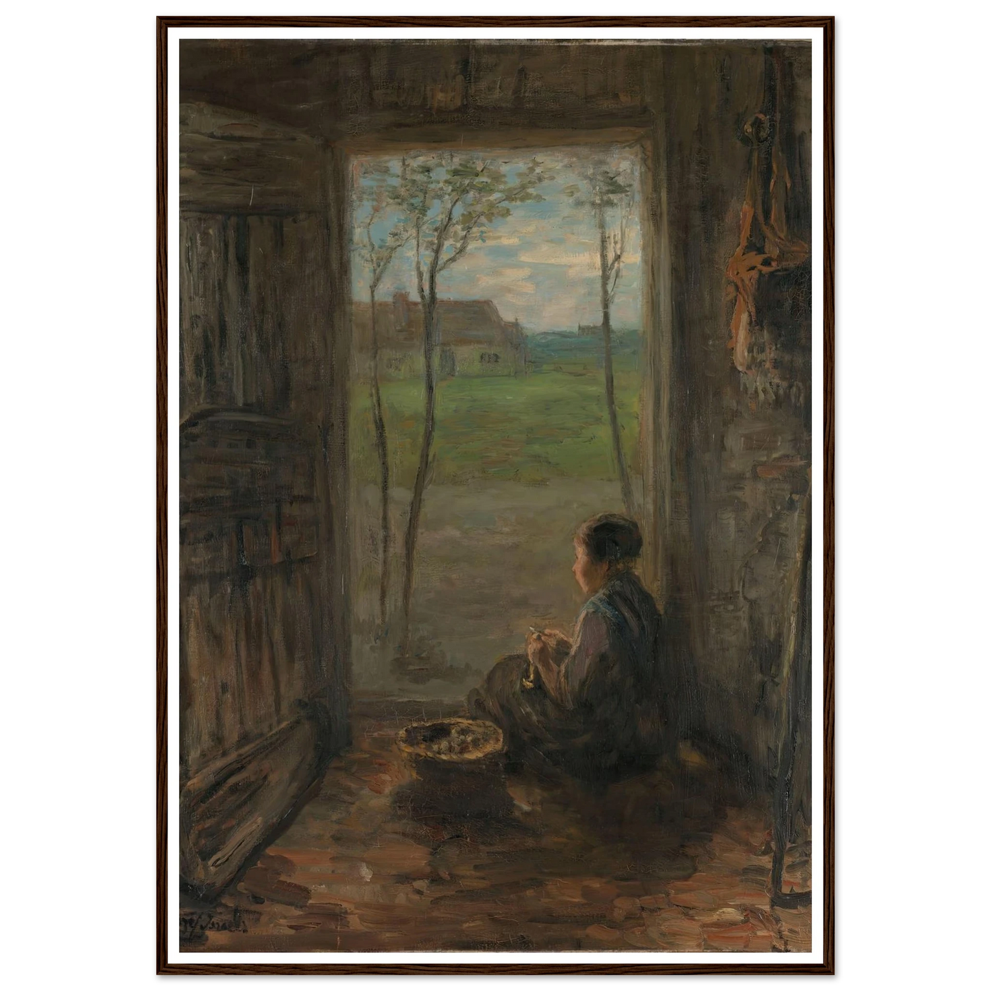 A Laren Scene (1905) Art Print | Jozef Israels-Quipham Collections