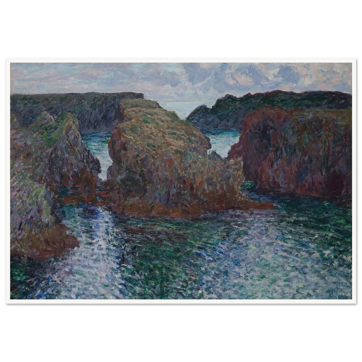 Rocks at Port-Goulphar, Belle-Île (1886) Art Print | Claude Monet-Quipham Collections