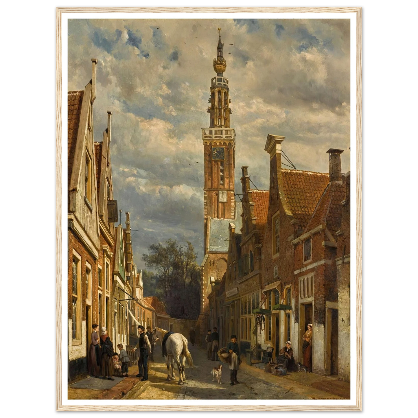 The carillon tower in Edam (1879) Art Print | Cornelis Springer-Quipham Collections