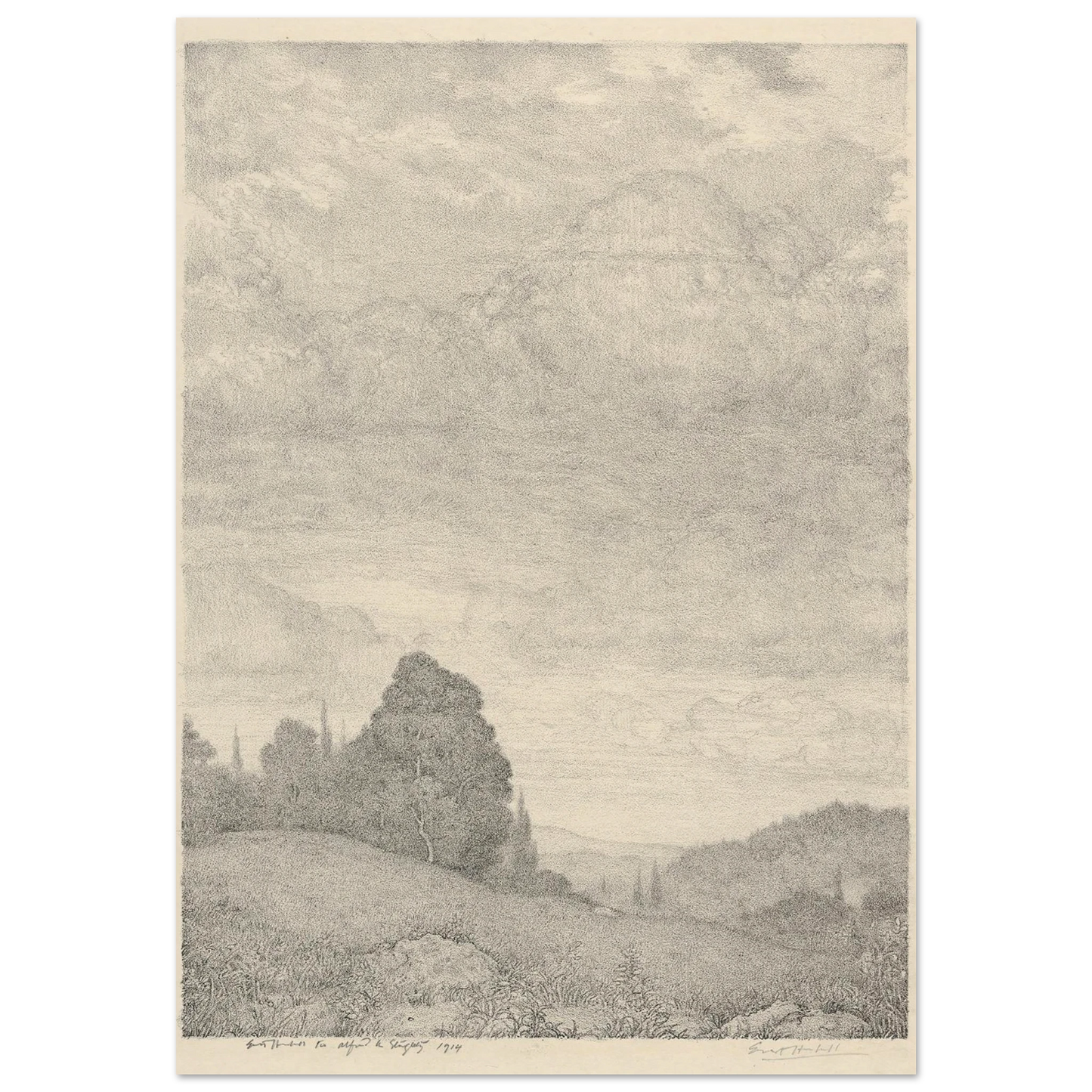Landscape (1909) Art Print | Ernest Haskell-Quipham Collections