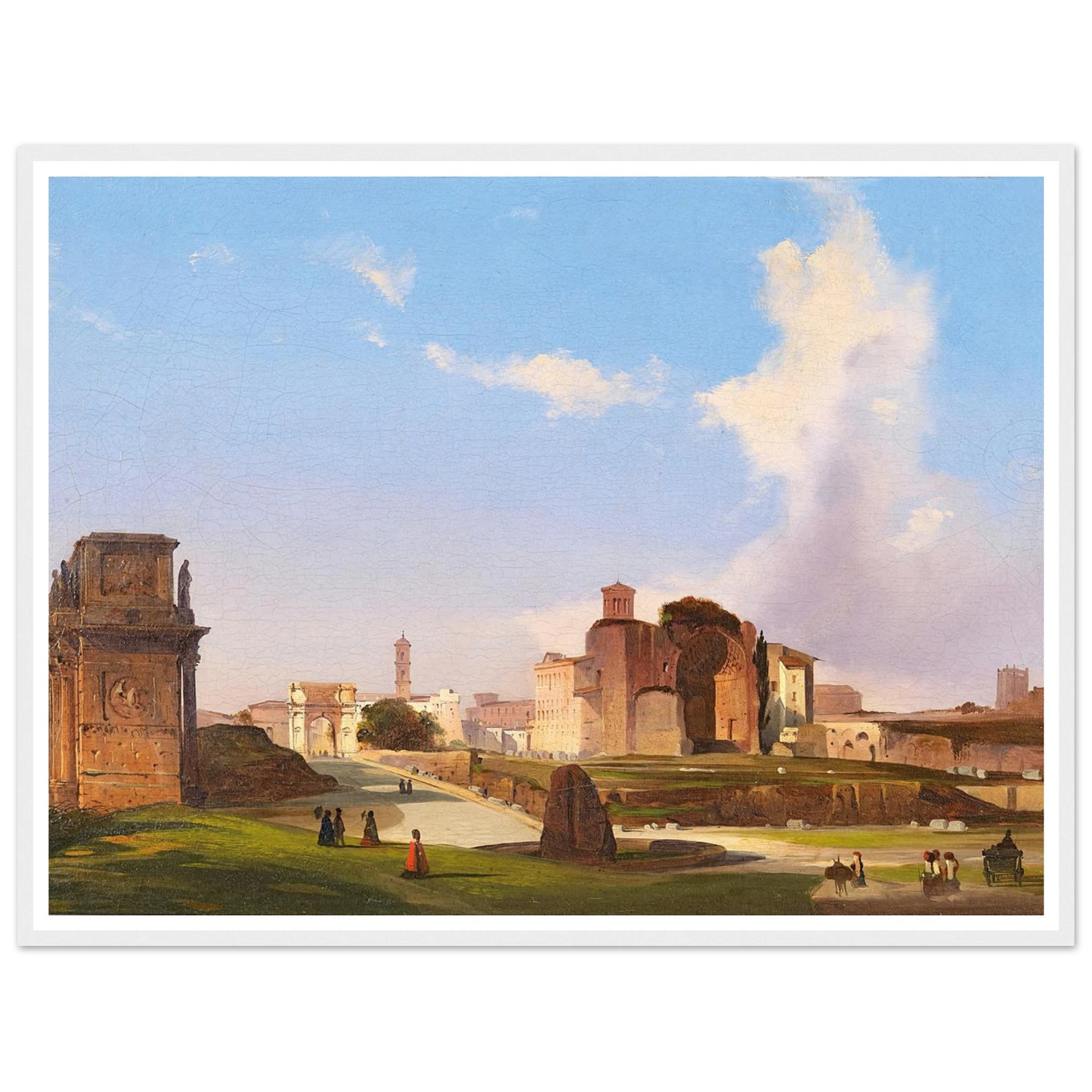 A View Of The Roman Forum With The Arch Of Constantine Art Print | Ippolito Caffi-Quipham Collections