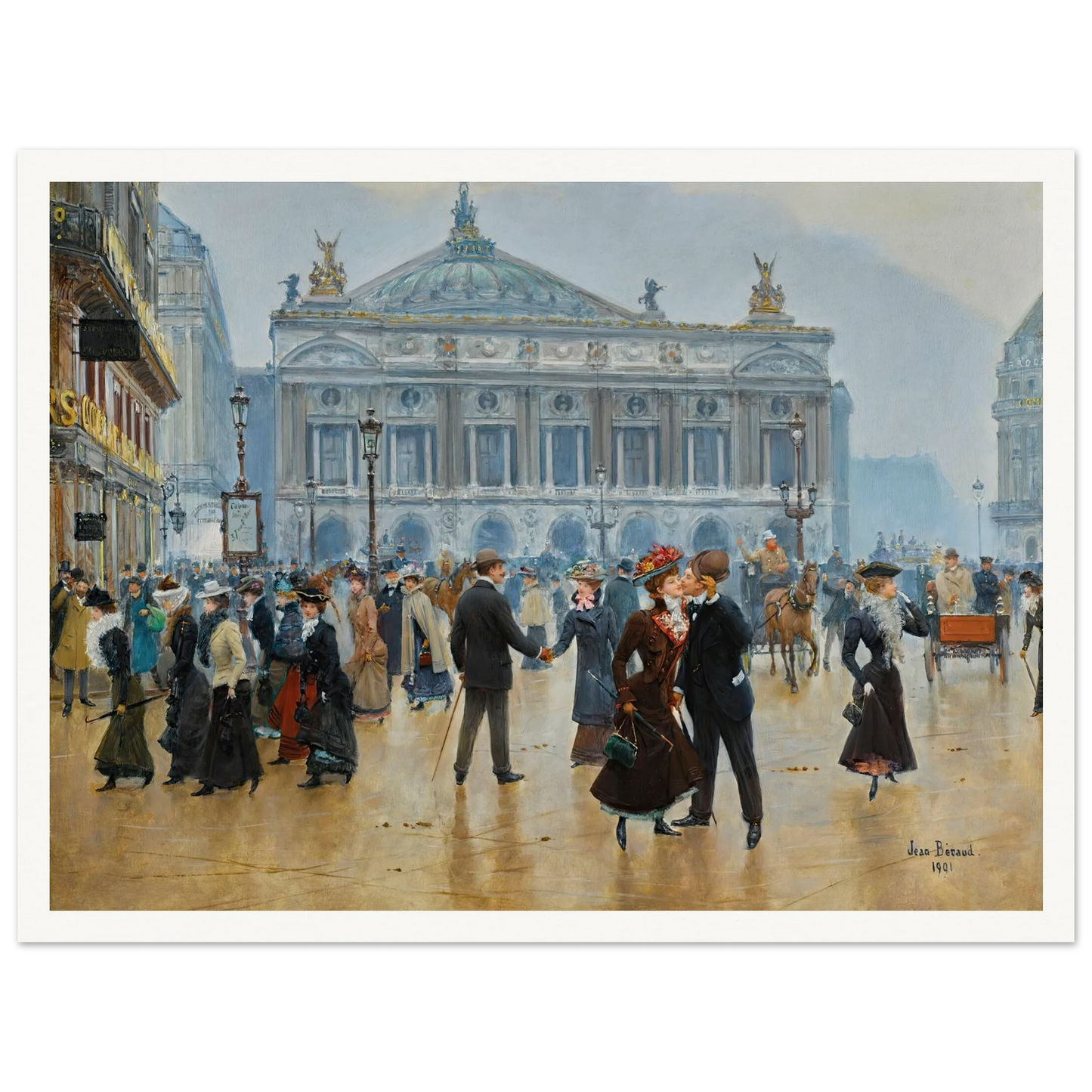 L’arrivée Des Midinettes (1901) Art Print | Jean Beraud-Quipham Collections