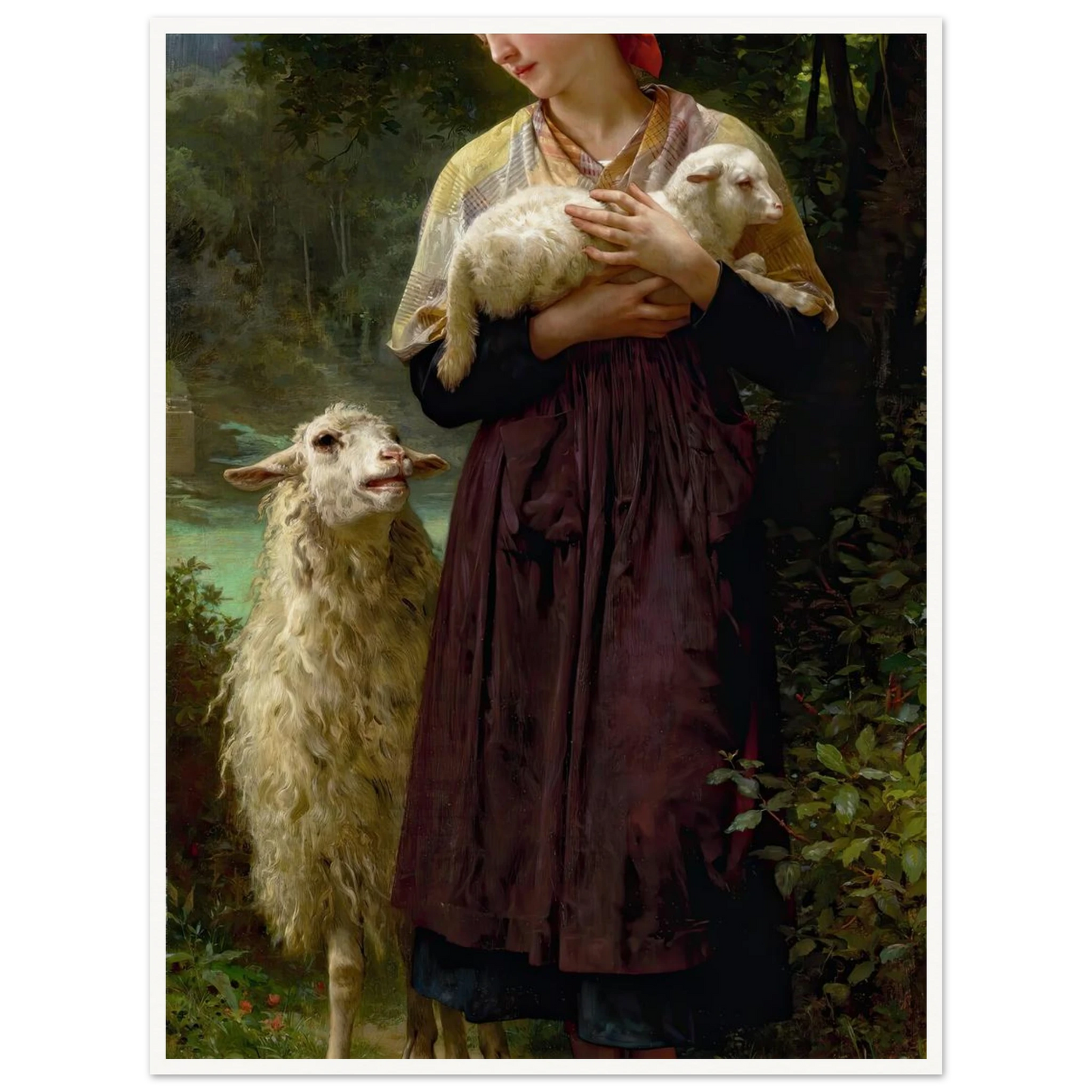 L’agneau Nouveau-Né (The Newborn Lamb) (1873) Art Print | William Bouguereau-Quipham Collections