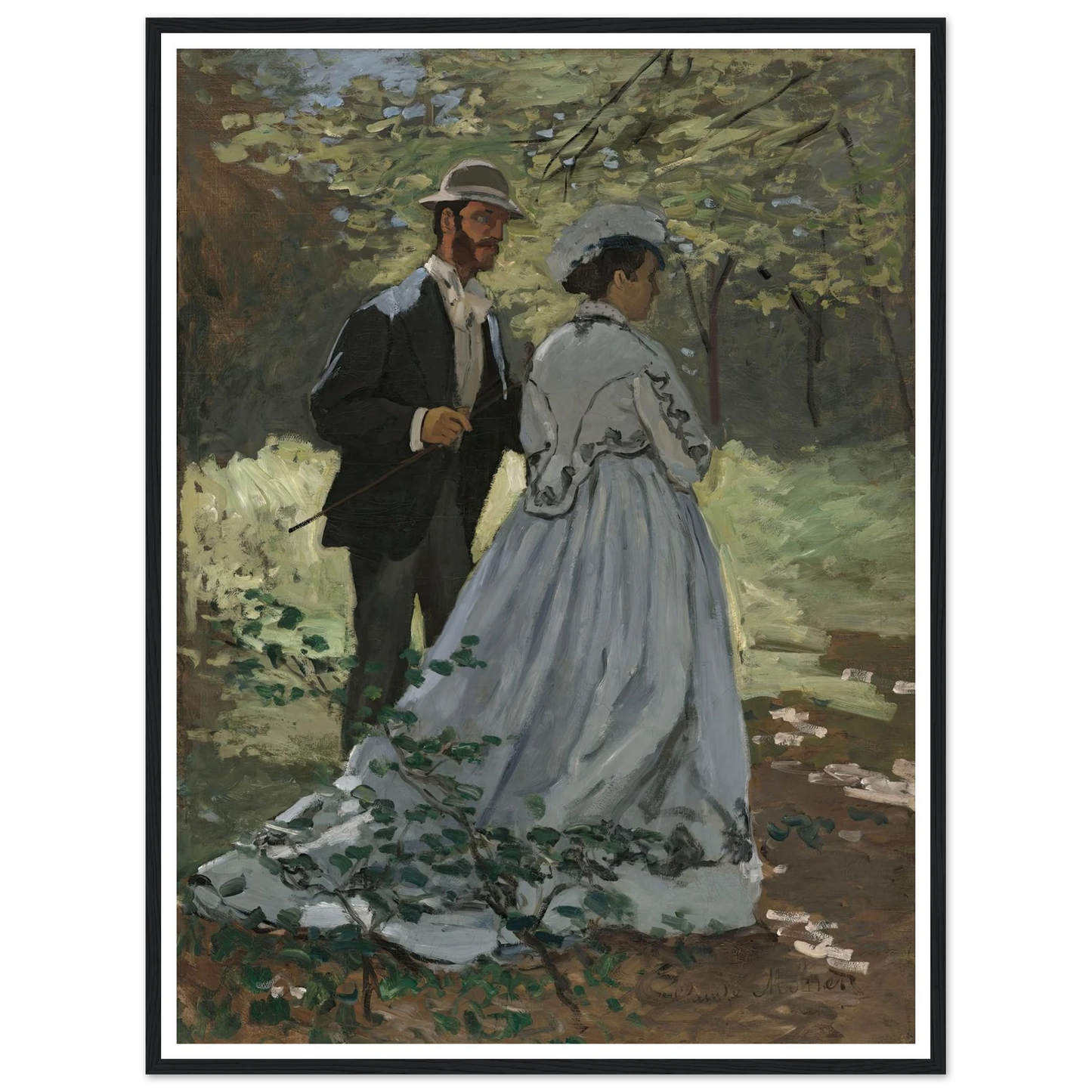 Bazille and Camille (Study for Déjeuner sur l’Herbe ) (1865) Art Print | Claude Monet-Quipham Collections