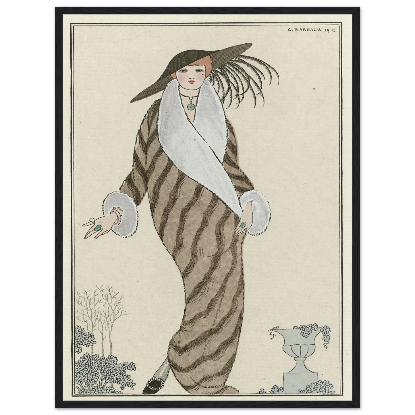 Manteau de Zibelin (1912) Art Print | George Barbier-Quipham Collections