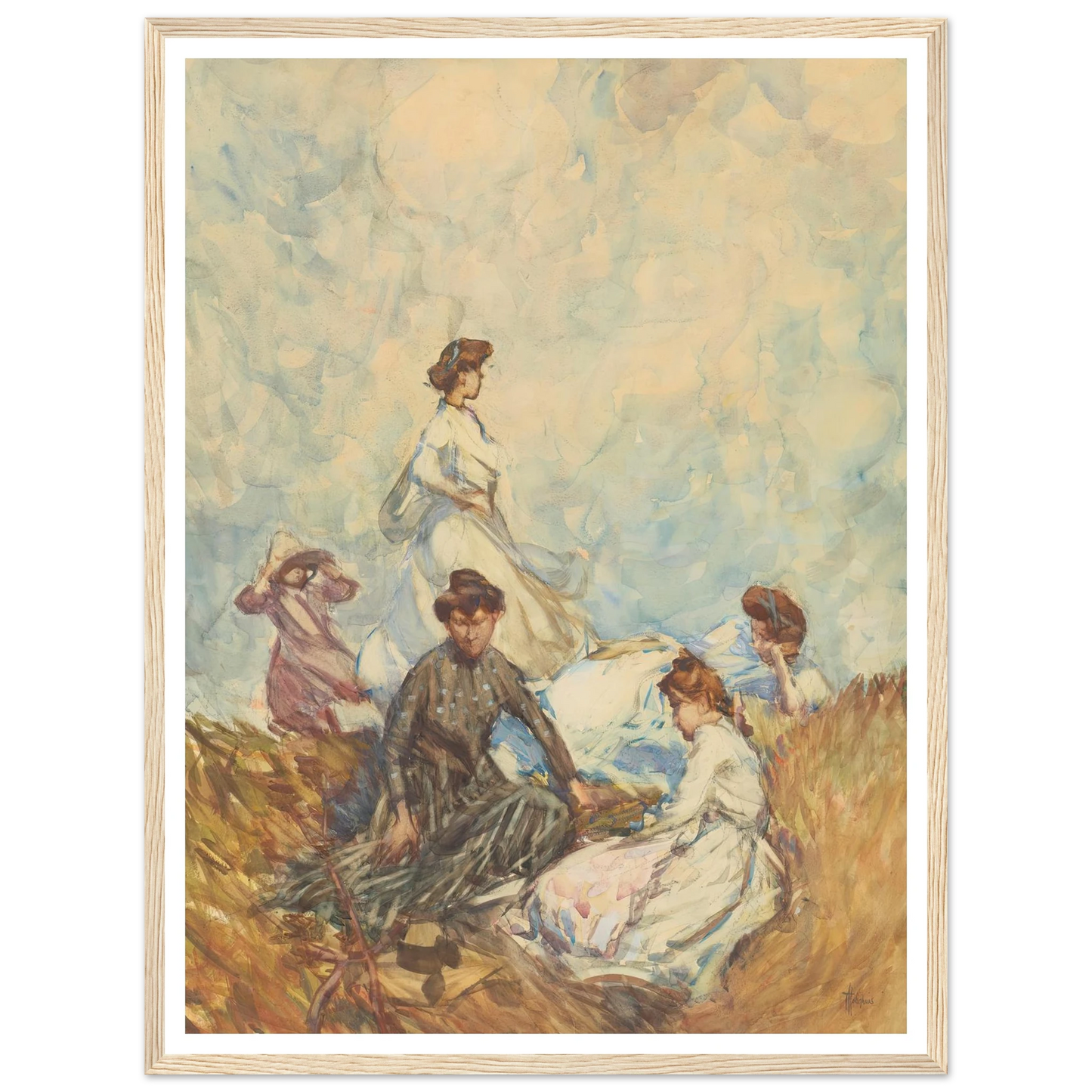 The hilltop (circa 1908) Art Print | Frances Hodgkins-Quipham Collections