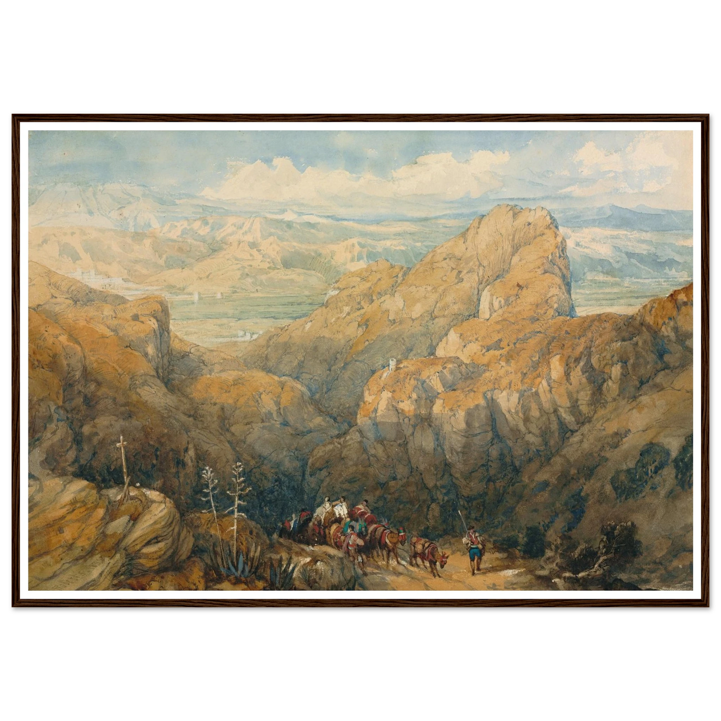 Descent into the Plain of Granada (1834) Art Print | David Roberts-Quipham Collections