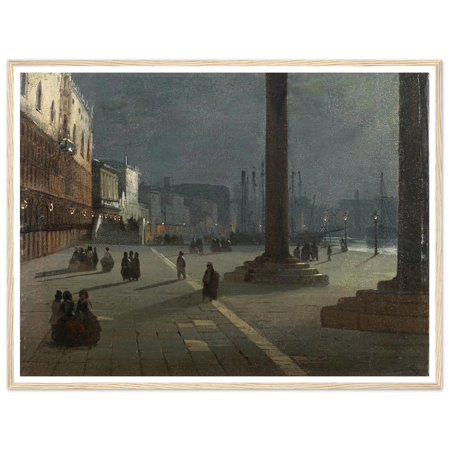 Venezia Molo di San Marco Art Print | Ippolito Caffi-Quipham Collections