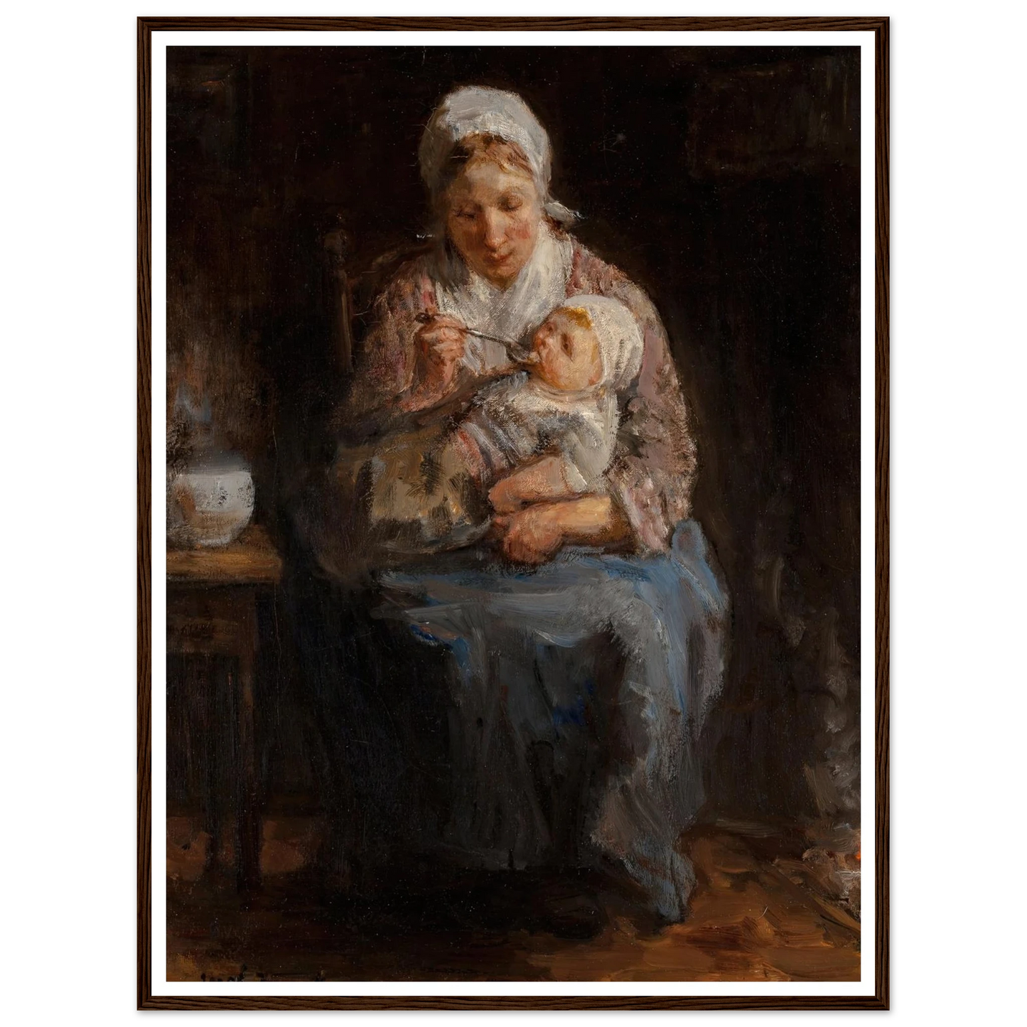 Sollicitude maternelle (Maternal solicitude) Art Print | Jozef Israels-Quipham Collections