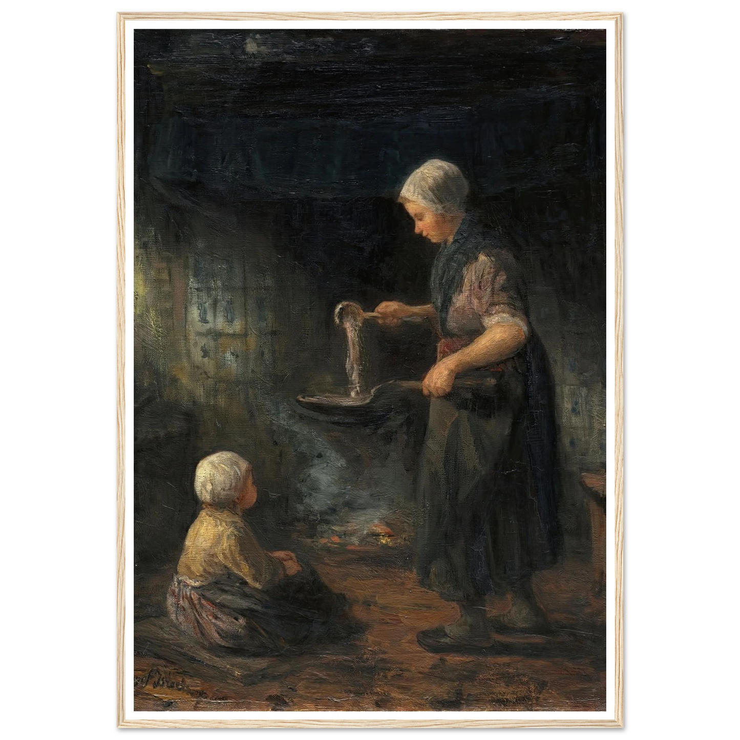 The Pancakes (c. 1875) Art Print | Jozef Israels-Quipham Collections