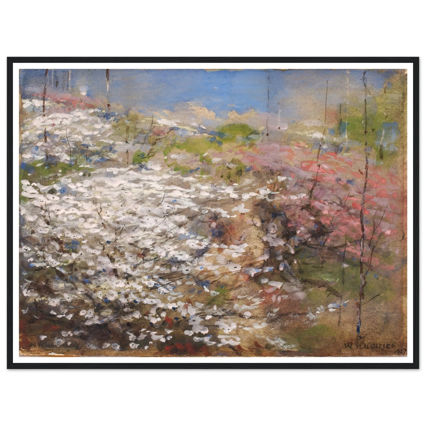 Field Of Blossoms (1927) Art Print | William Henry Holmes-Quipham Collections