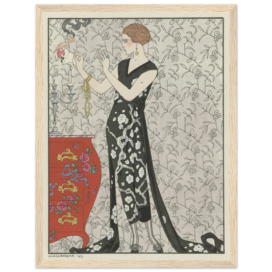Fumée ; Robe du soir, de Beer (1921) Art Print | George Barbier-Quipham Collections