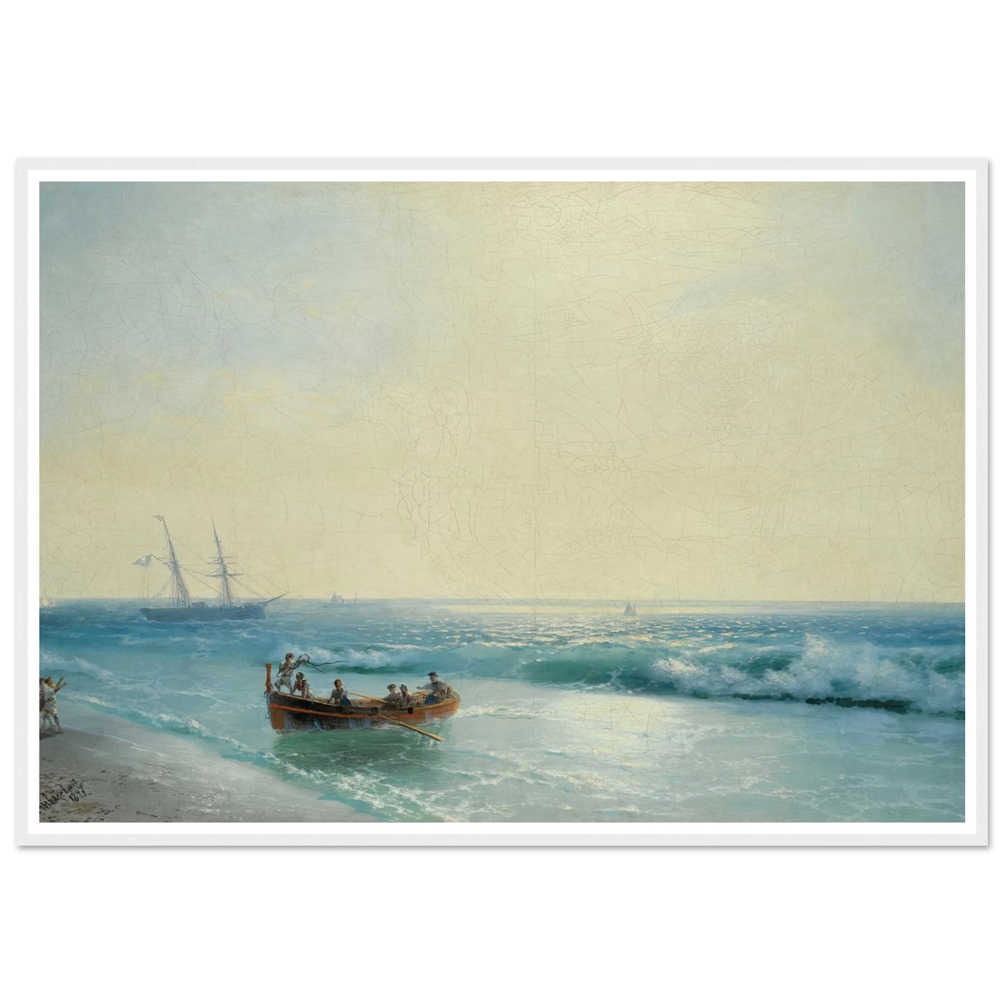 Sailors Coming Ashore (1897) Art Print | Ivan Konstantinovich Aivazovsky-Quipham Collections