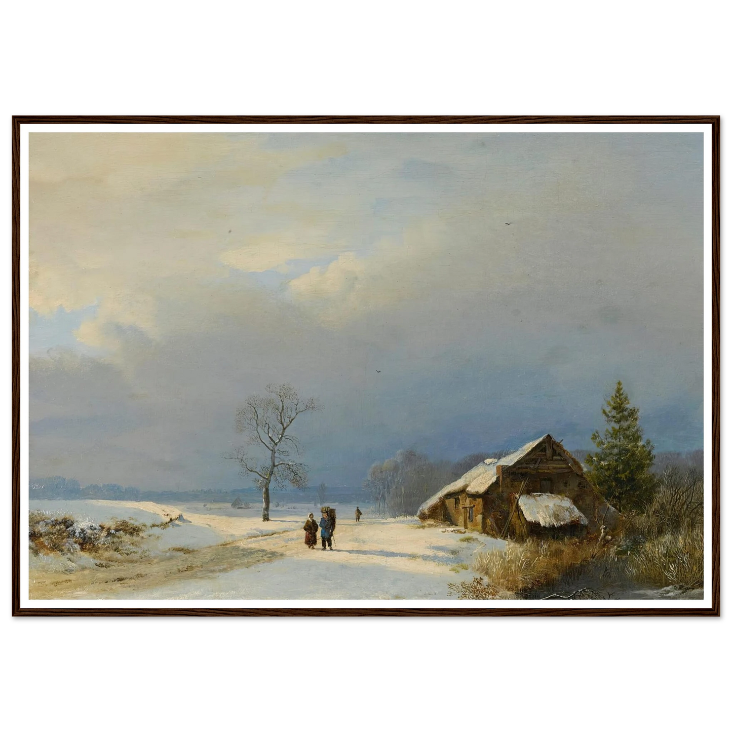 Dutch winter in the Gooi (1828) Art Print | Barend Cornelis Koekkoek-Quipham Collections