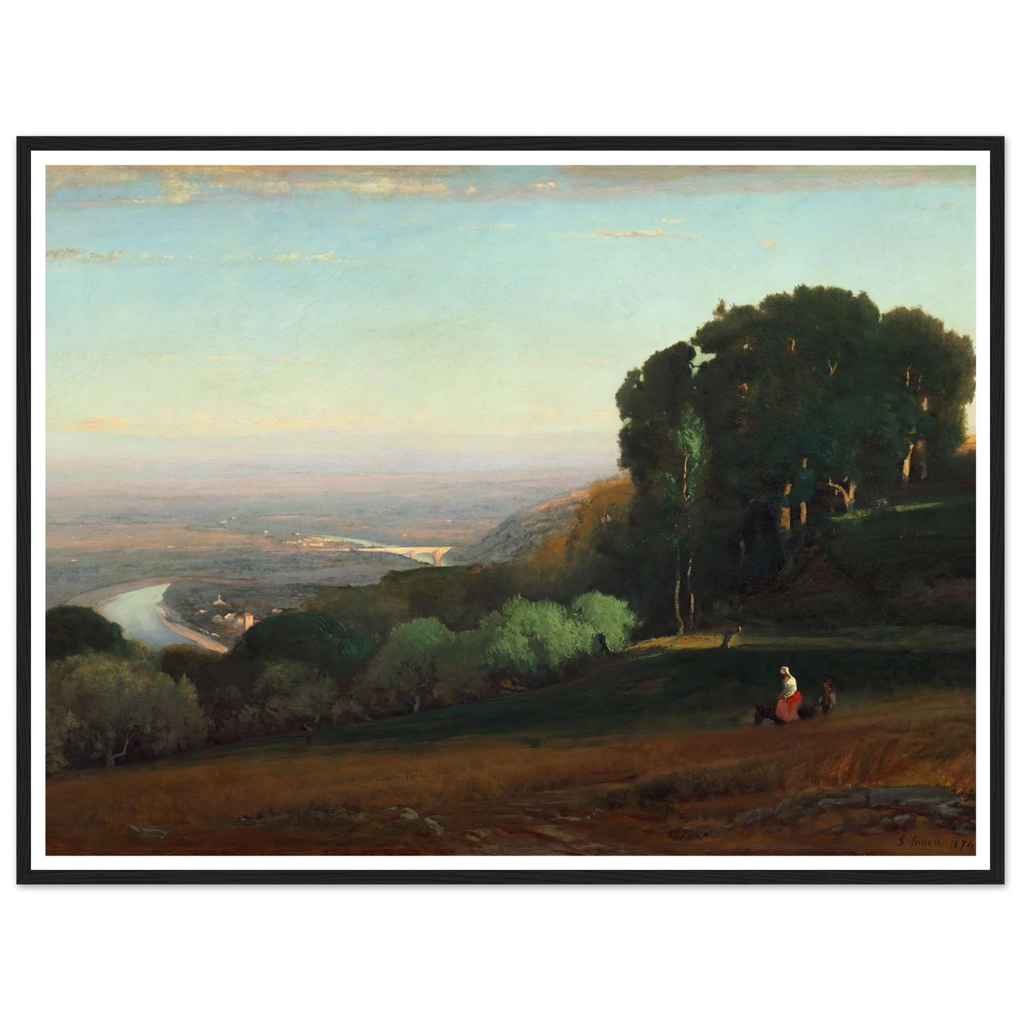 View of the Tiber near Perugia (1872-1874) Art Print | George Inness-Quipham Collections
