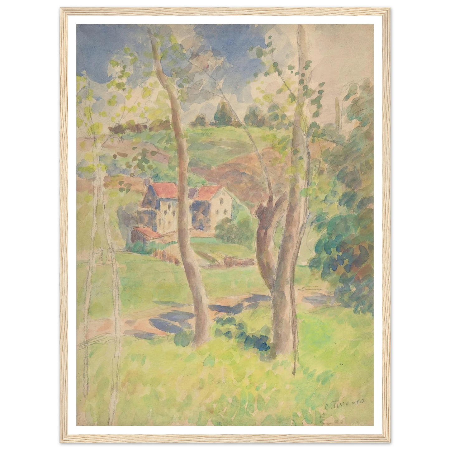 Landscape (second half 19th century) Art Print | Camille Pissarro-Quipham Collections