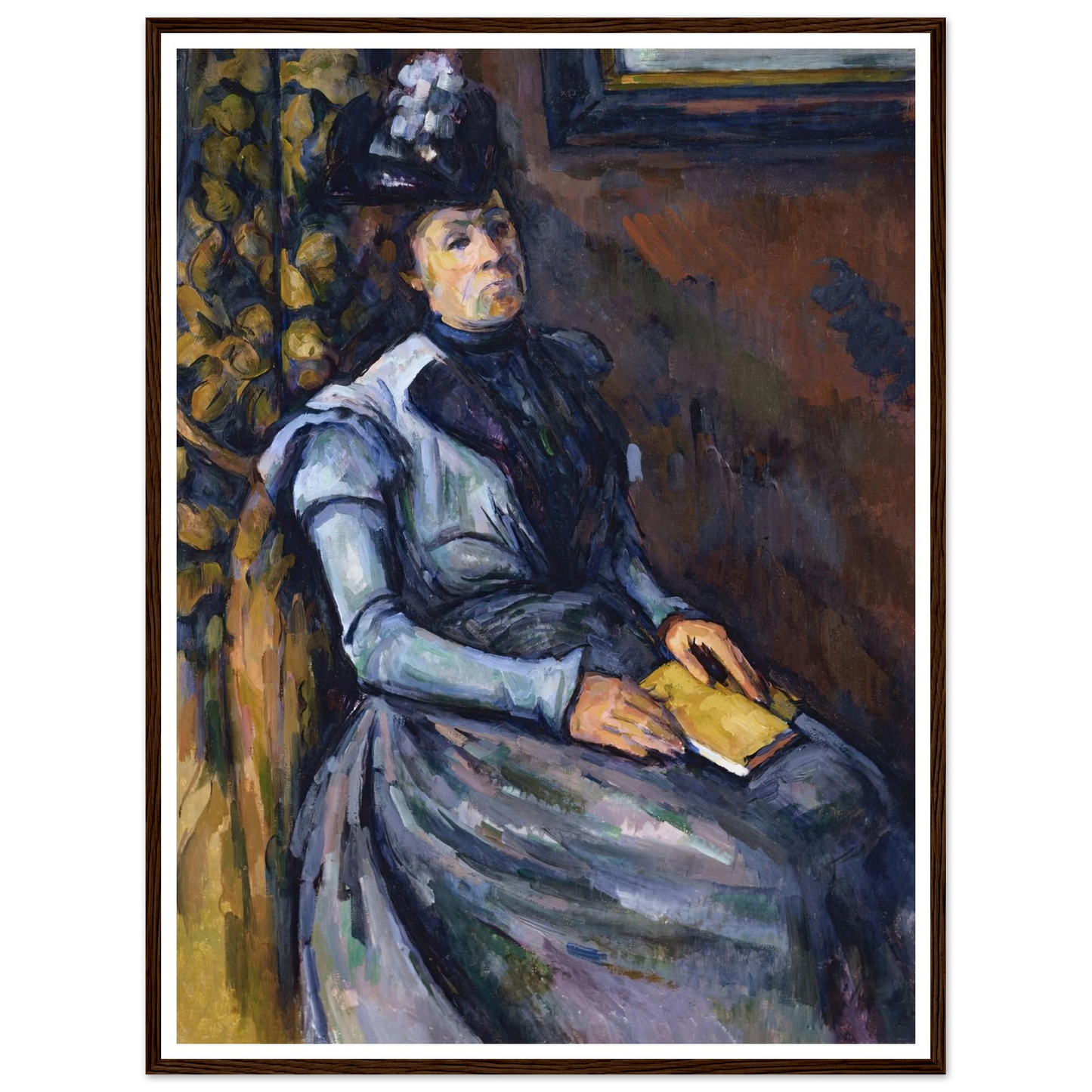 Seated Woman in Blue Art Print | Paul Cezanne-Quipham Collections