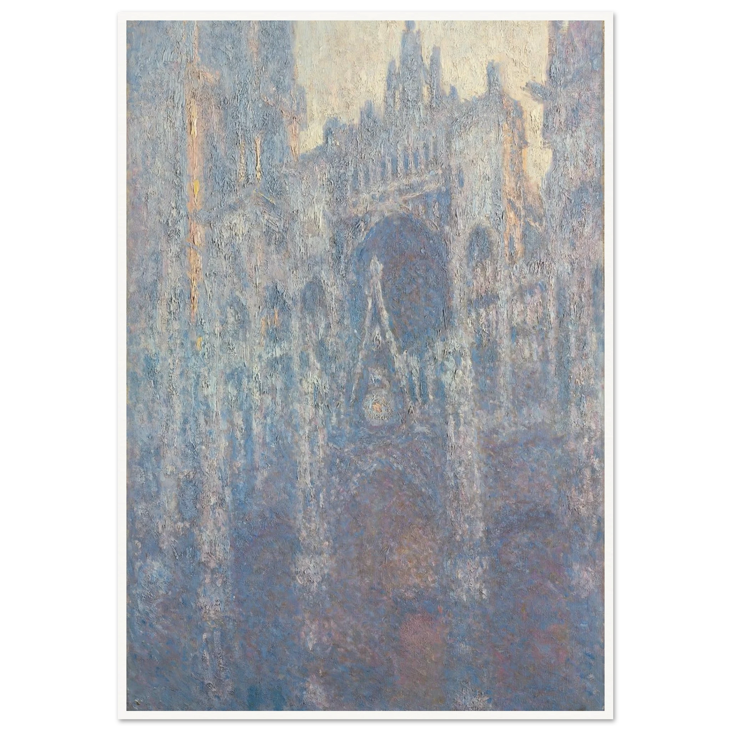 The Portal of Rouen Cathedral in Morning Light (1894) Art Print | Claude Monet-Quipham Collections