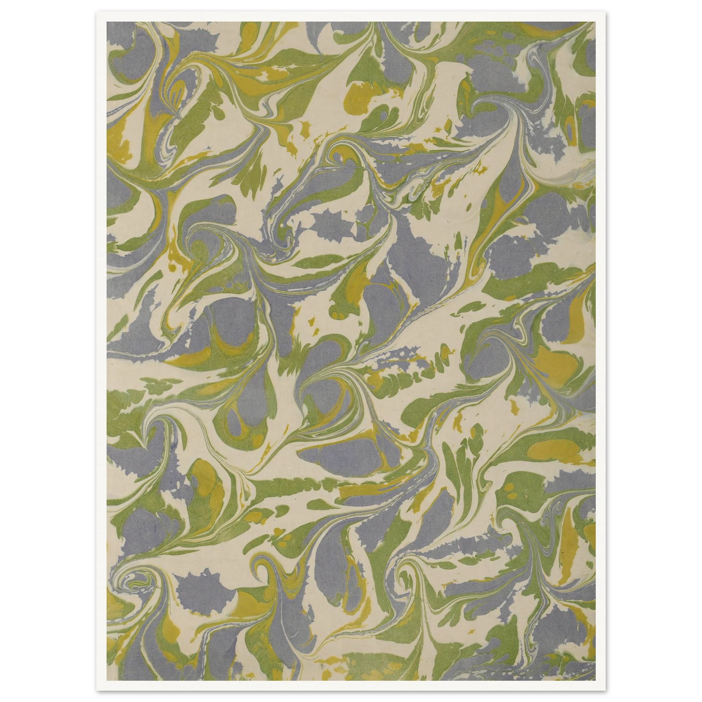 Gezogenes Marmorpapier (1890 - 1910) Art Print | Anker Kyster-Quipham Collections