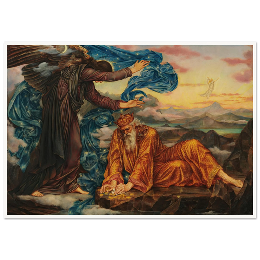 Earthbound (1897) Art Print | Evelyn de Morgan - Framed Poster - 30x40 cm / 12x16″ - Black frame