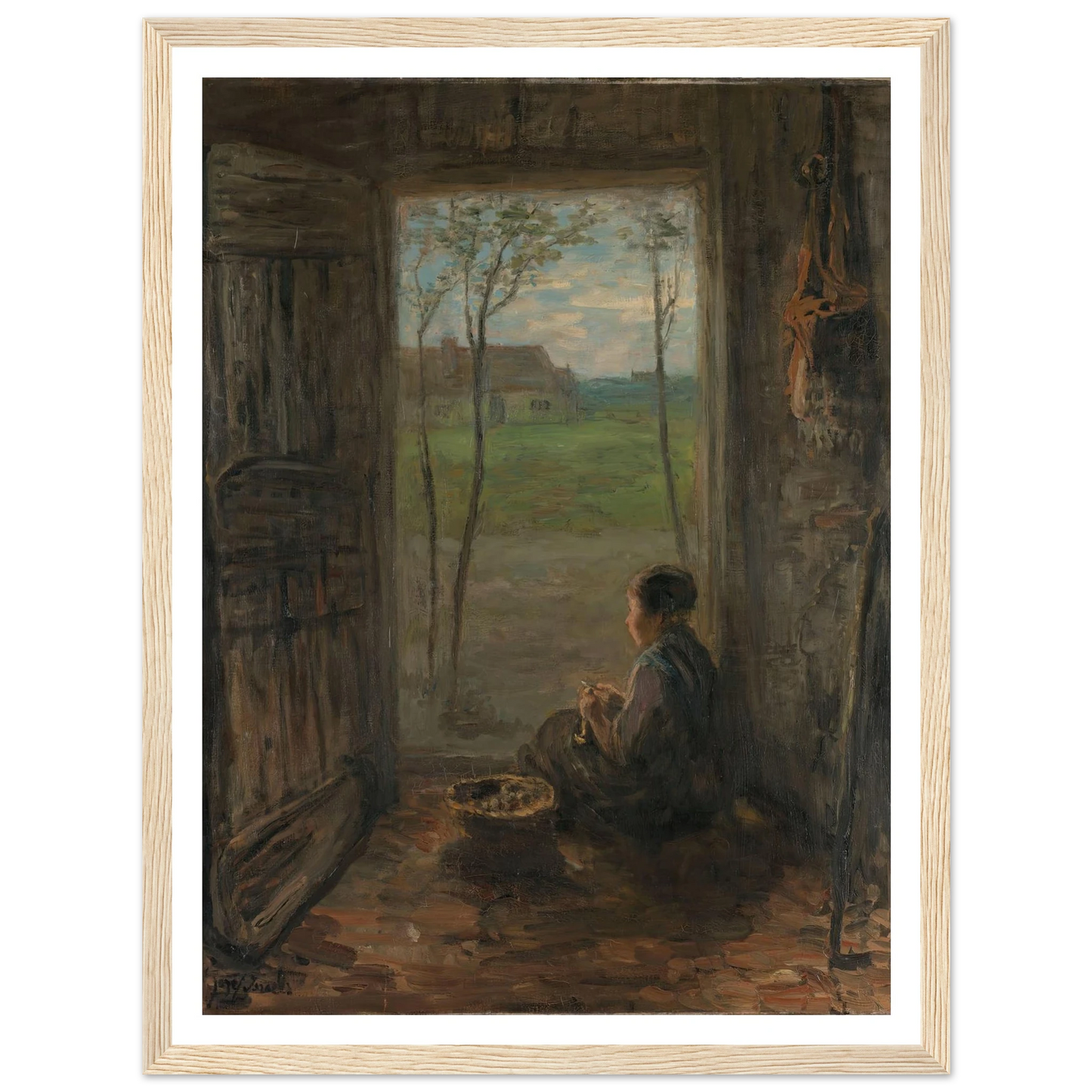 A Laren Scene (1905) Art Print | Jozef Israels-Quipham Collections