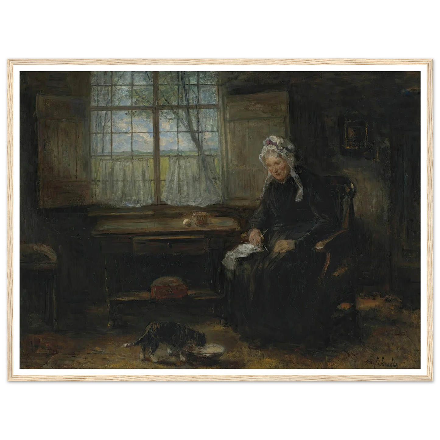 Une vieille demoiselle Art Print | Jozef Israels-Quipham Collections