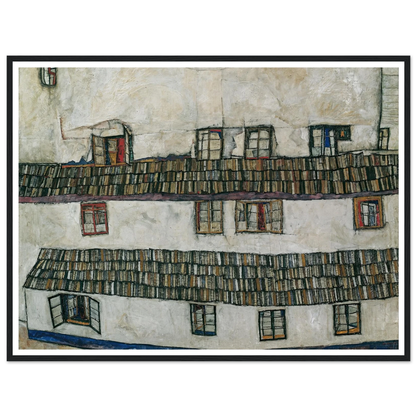 House wall (window) (1914) Art Print | Egon Schiele-Quipham Collections