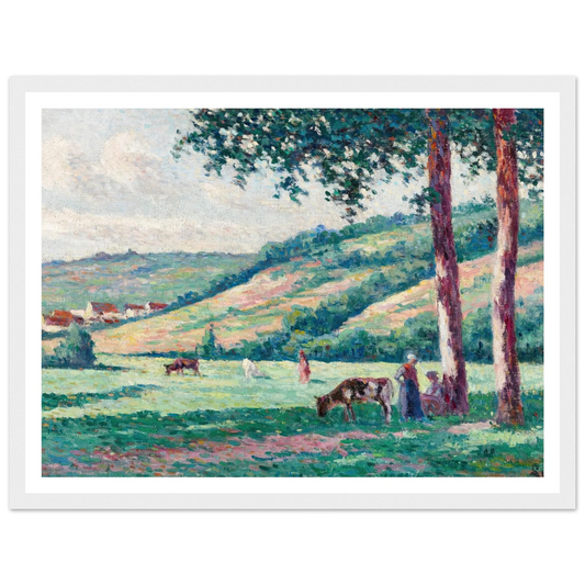 Paysage aux bergères et vachers (circa 1900) Art Print | Maximilien Luce-Quipham Collections