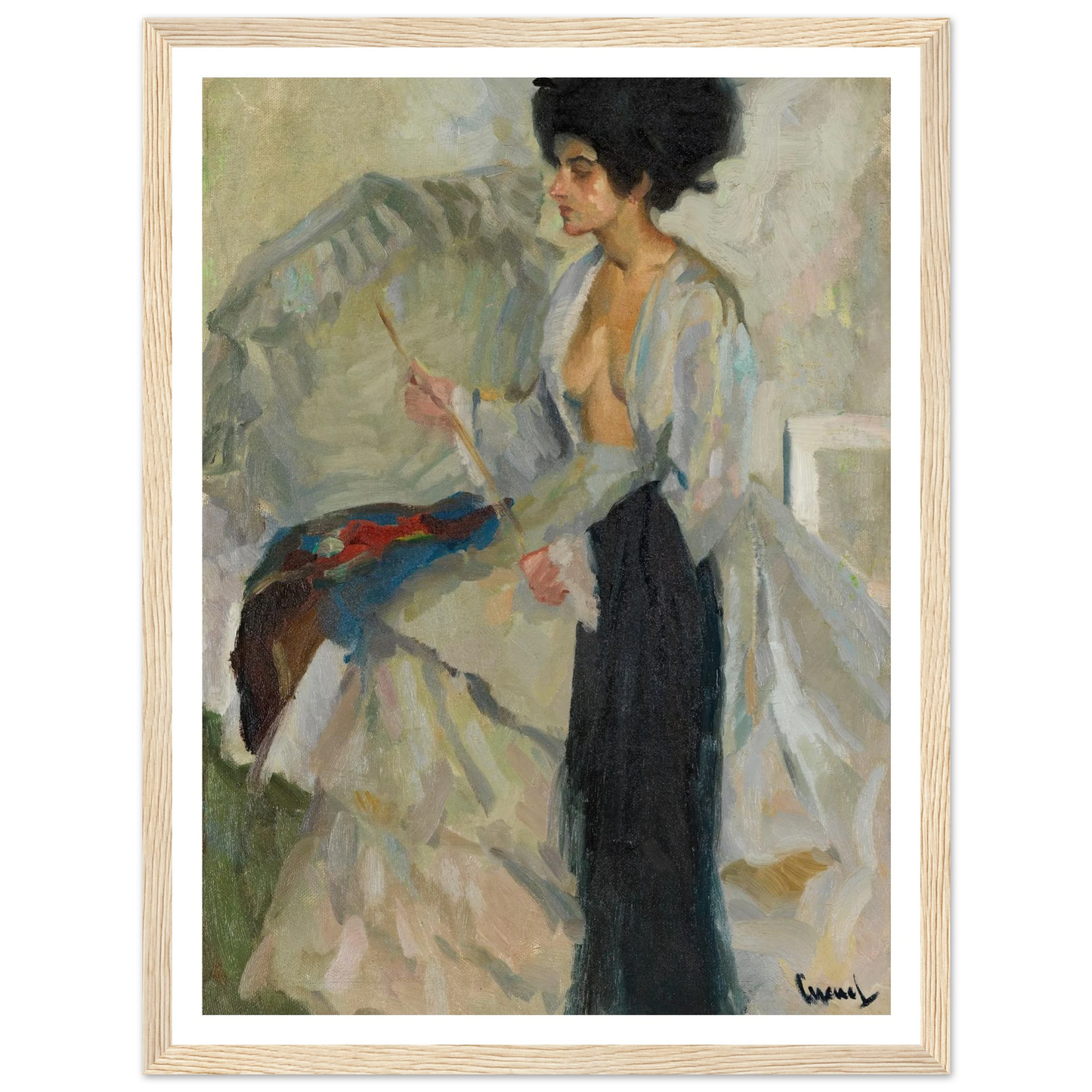 Woman in the studio (1915) Art Print | Edward Cucue-Quipham Collections