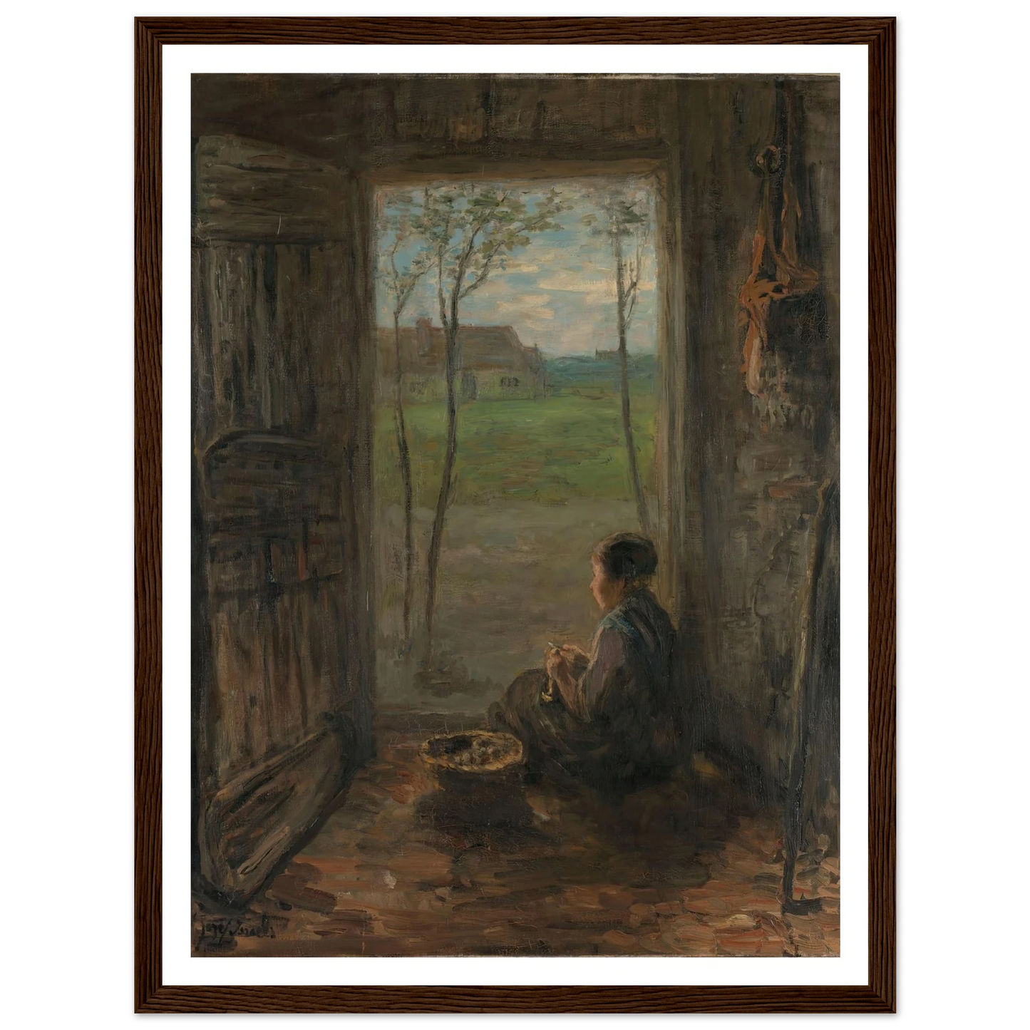 A Laren Scene (1905) Art Print | Jozef Israels-Quipham Collections