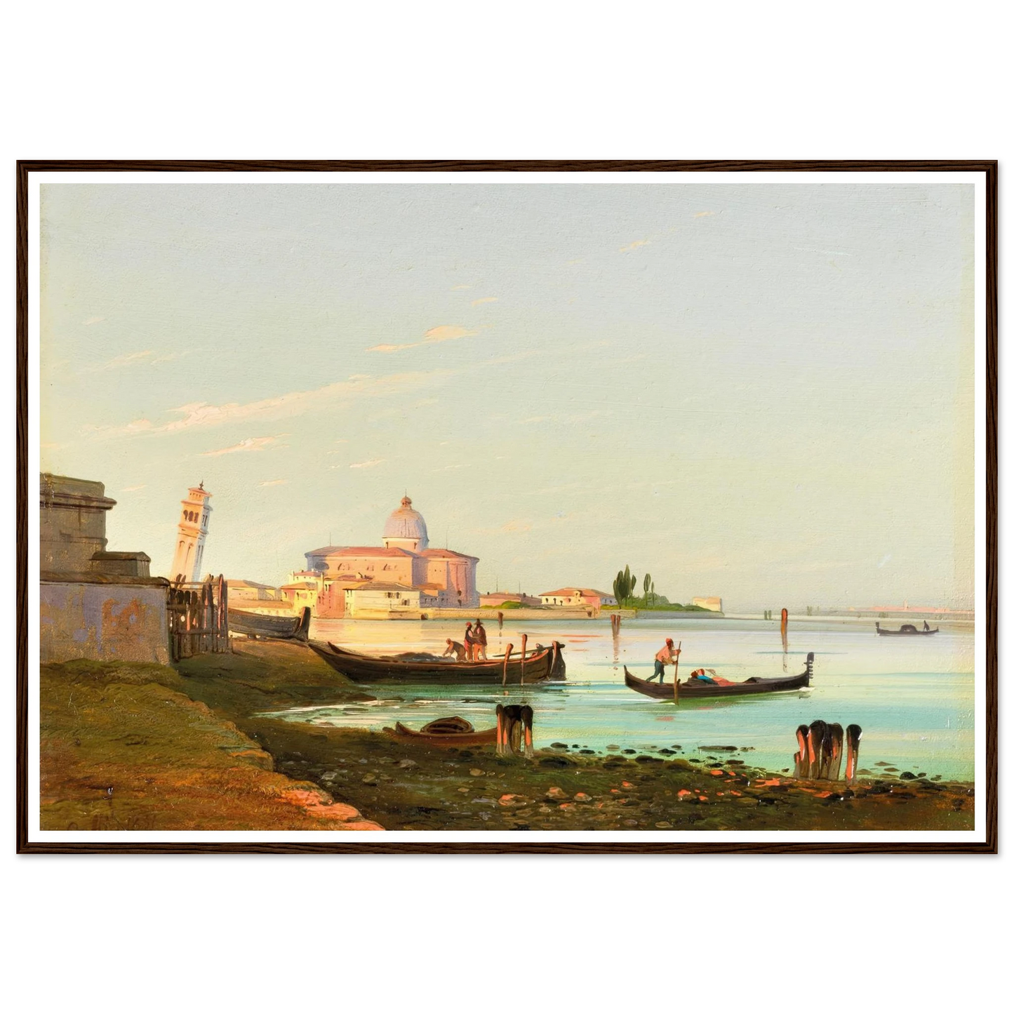 Venice, a View of San Pietro di Castello (1851) Art Print | Ippolito Caffi-Quipham Collections